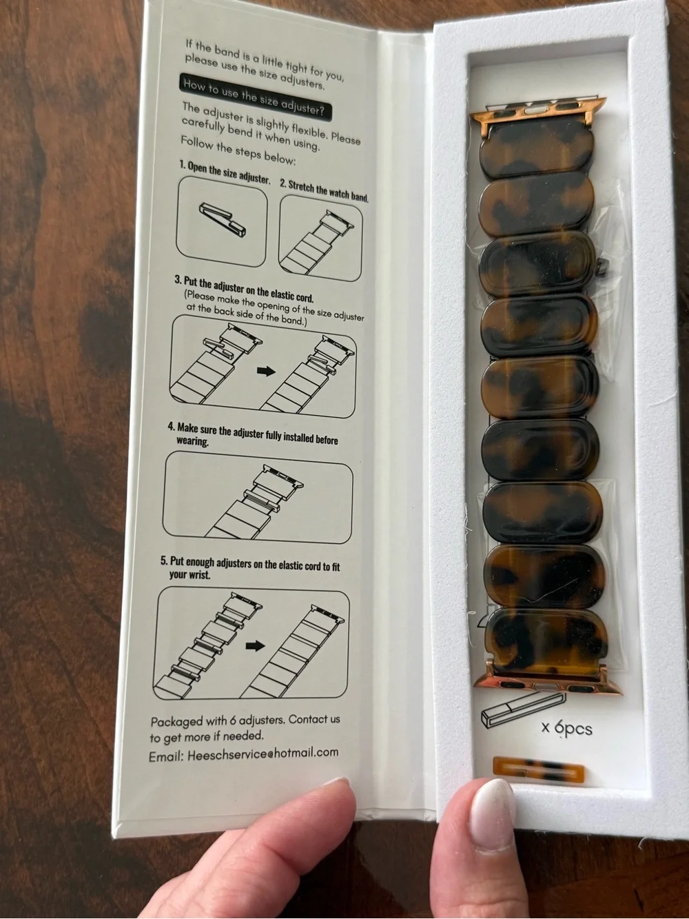 Tortoise Shell Apple Watch Band - Pink Beige Pattern